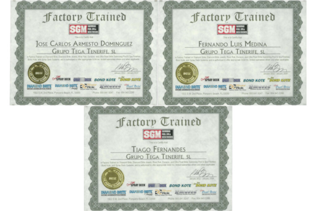 Certificados de aplicador homologados por el fabricante
